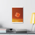 Orange gummy on dark sky canvas print, vibrant whimsical design.