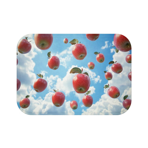 "Orchard Sky Bath Mat Apples"
