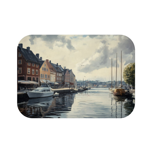 "Oslo Norway Painted Bath Mat"