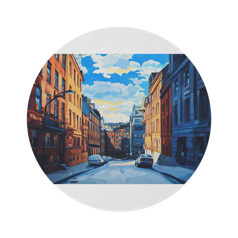 Oslo Norway Round Rug: Vibrant & Chic