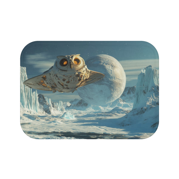 "Owl Bath Mat for Spaceship"