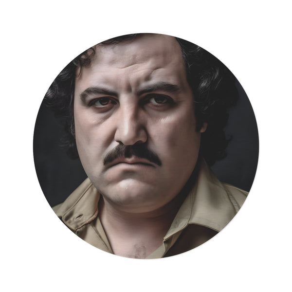 "Pablo Escobar-inspired Round Rug: Cocaine Collection"