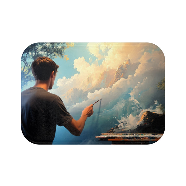 Painter Creating Real World Bath Mat