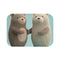 Pair of Sweet Bears Holding Hands Luxury Memory Foam Bath Mat - Top View