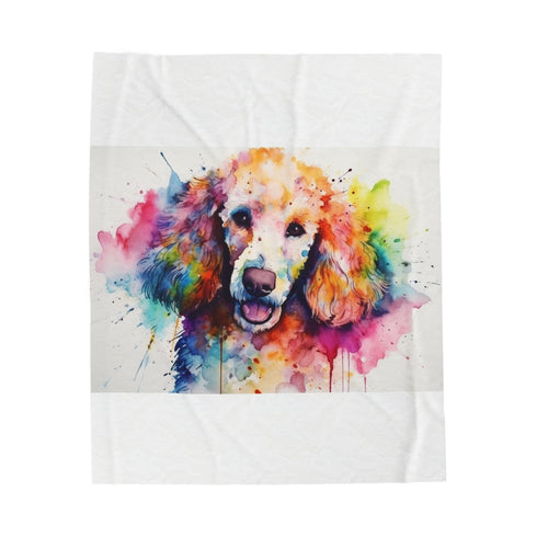 "Pampered Poodle Plush Blanket: Cozy Up in Luxurious Softness!"