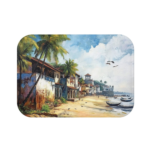 "Panaji Goa Art Bath Mat"