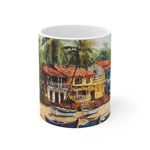 "Panaji Goa Painted Coffee Mug"
