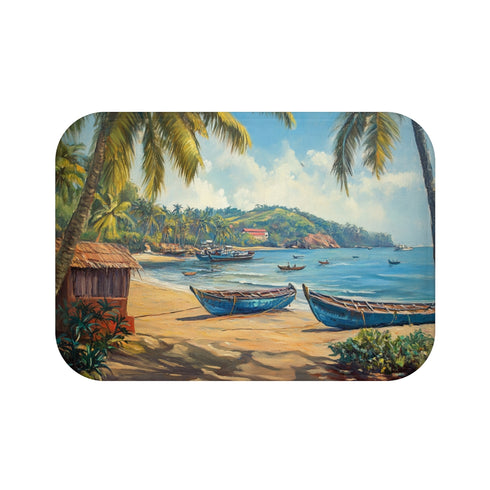 "Panaji Goa Painting Bath Mat"