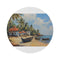 "Panaji Goa Round Rug - Vibrant Coastal Art"