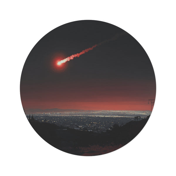"Panalifam Round Rug: Stalenhag Style"