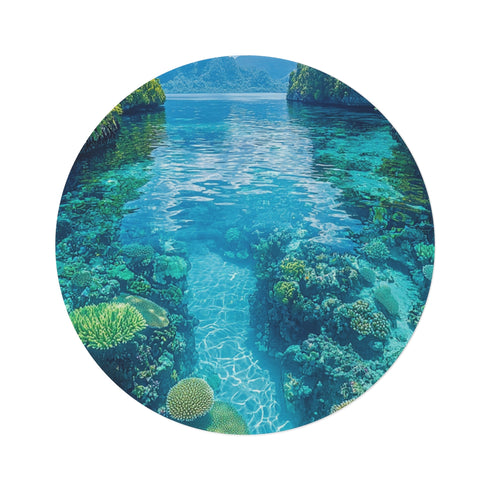 "Paradise Dive Round Rug"