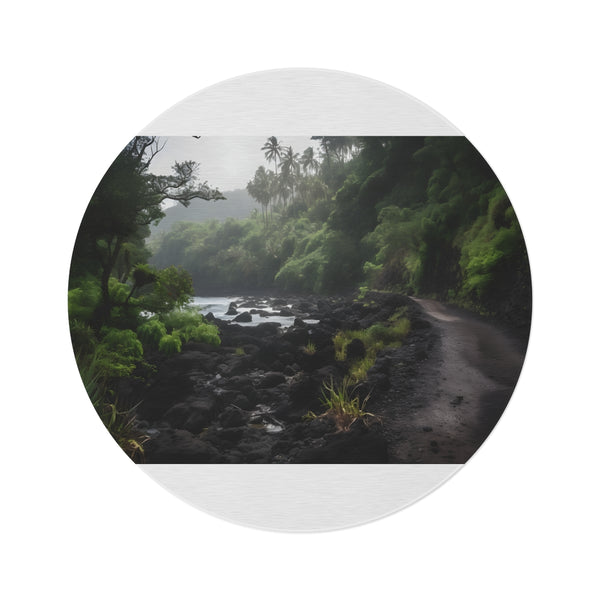 "Paradise Found: Maui Round Rug"