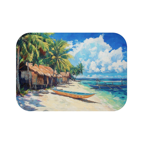 "Paradise in Every Step: Malapascua Island Bath Mat"