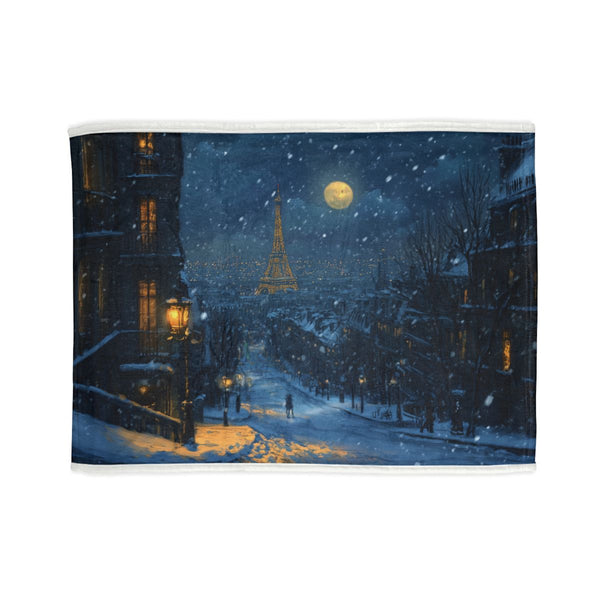 Paris Snow Night Bed Cover: Dreamy Winter Wonderland