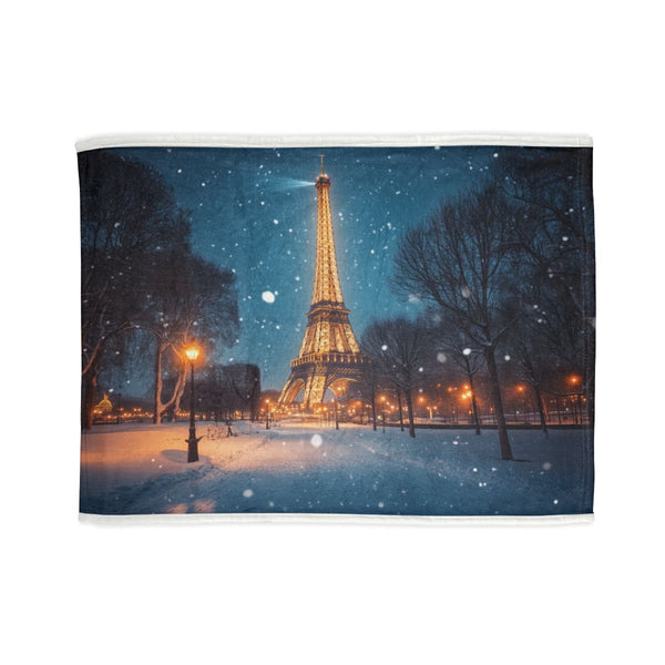 "Paris Snow Night Bed Cover"