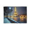 "Paris Snow Night Bedcover: Dreamy Elegance"