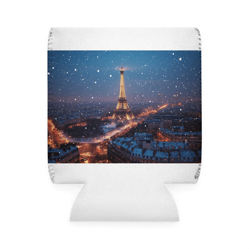 Paris Snow Night Can Cooler: Keep your drinks chilled in style!