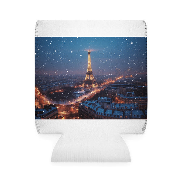 Paris Snow Night Can Cooler: Keep your drinks chilled in style!