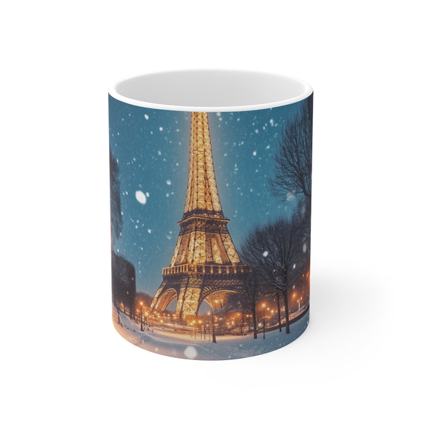 "Paris Snow Night Coffee Mug"