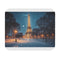Paris Snow Night Mouse Pad A Magical Winter Scene!