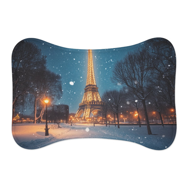 "Paris Snow Night Pet Mat"