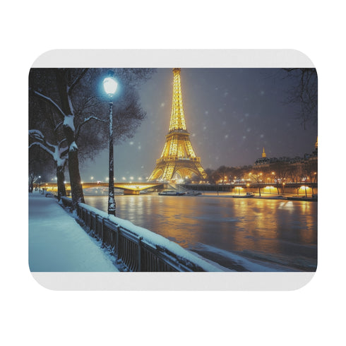 Paris Snowscape Mouse Pad