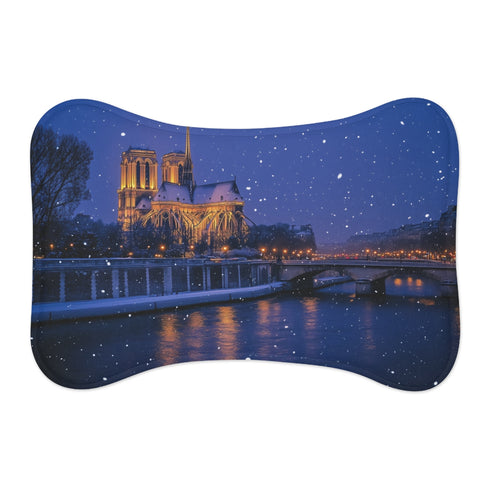 Paris Winter Wonderland Pet Mat