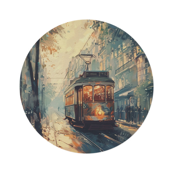 "Parisian Dawn Round Rug"