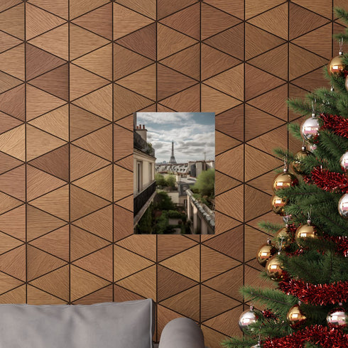 Parisian Rooftops Matte Paper Poster 12" x 18" - Valentine's Day