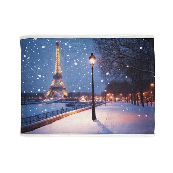 "Parisian Snowscape Bed Cover"