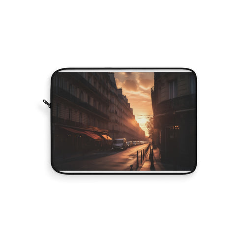 "Parisian Sunset Laptop Sleeve: Wanderlust-Inspired Style"