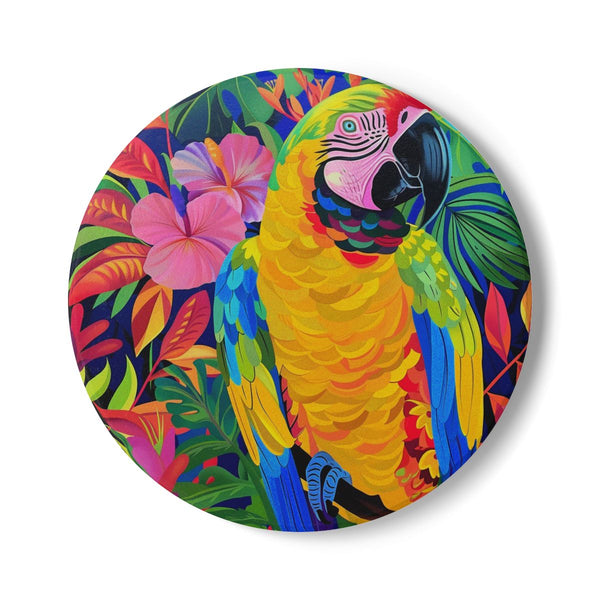 "Parrot Paradise Coaster: Tropical Vibes"