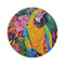 "Parrot Paradise Round Rug"
