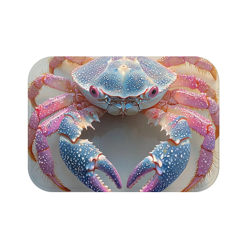 "Pastel Crab Paradise Bath Mat"