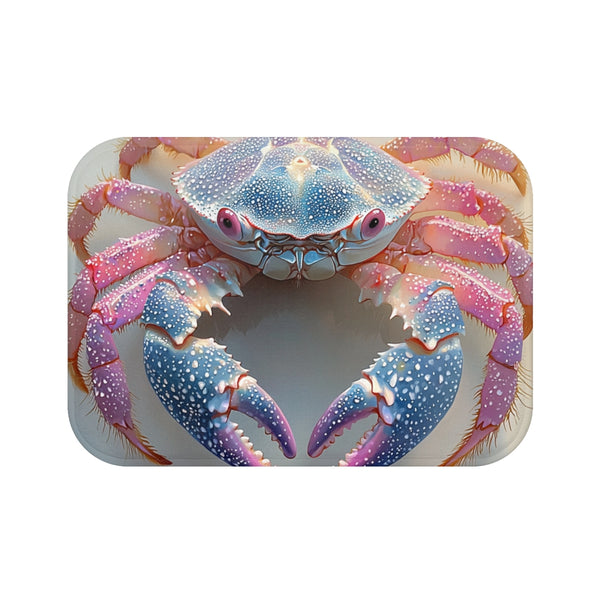 "Pastel Crab Paradise Bath Mat"
