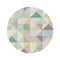 "Pastel Geometrics Dream Round Rug"