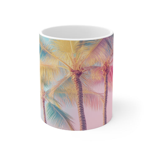"Pastel Palmas Paradise Coffee Mug"