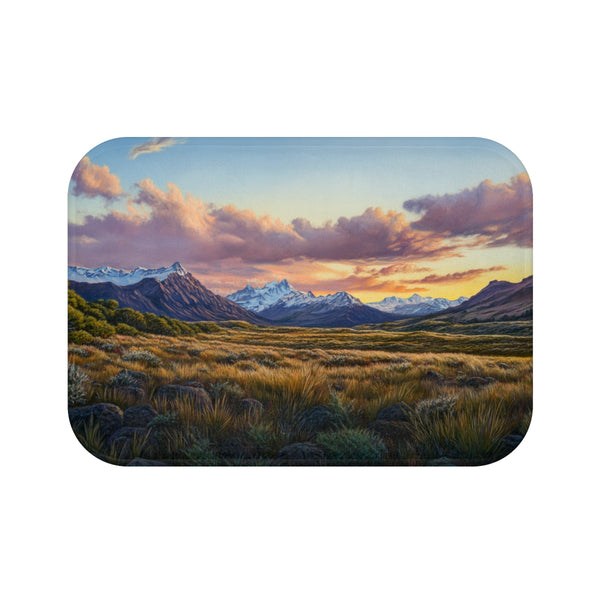 "Patagonia Adventure Bath Mat" - Step into the wilds of Chile and Argentina with this rugged and stylish bath mat inspired by the stunning landscapes of Patagonia. Perfect for adding a touch of adventure to your bathroom décor.