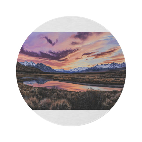 Patagonia Adventure Round Rug: Embark on a Wild Journey