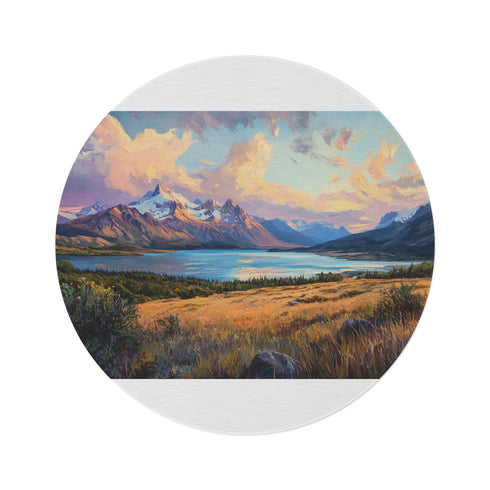 Patagonian Wilderness Round Rug: Explore the Wilds!