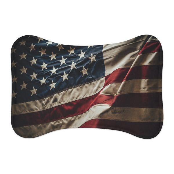 "Patriotic Paws: USA Flag Pet Mat"