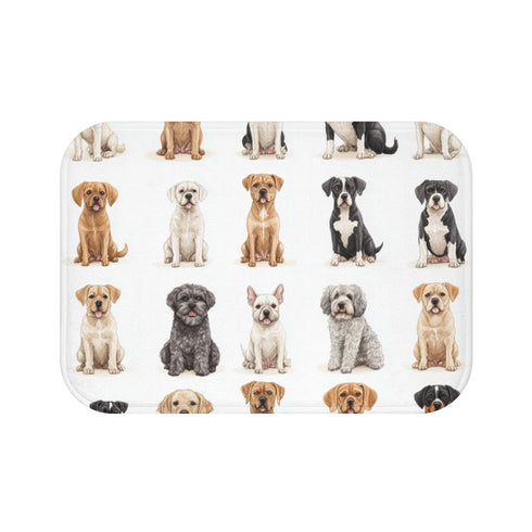 "Paw-sitively Adorable Dog Bath Mat"