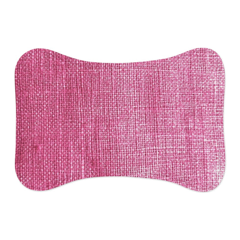 "Pawsitively Pink Burlap Pet Mat"
