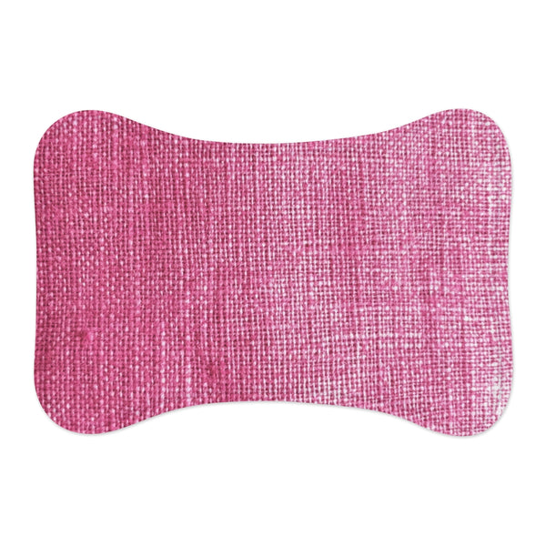 "Pawsitively Pink Burlap Pet Mat"