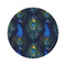 "Peacock Feathers Round Rug: Elegant"