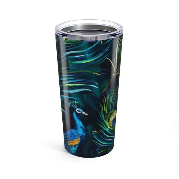 Peacock Feathers Seamless Drinking Bottle: Bold & Beautiful Hydration