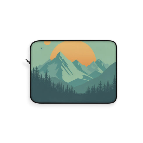 "Peak Protection Laptop Sleeve: Minimalist Mountain"