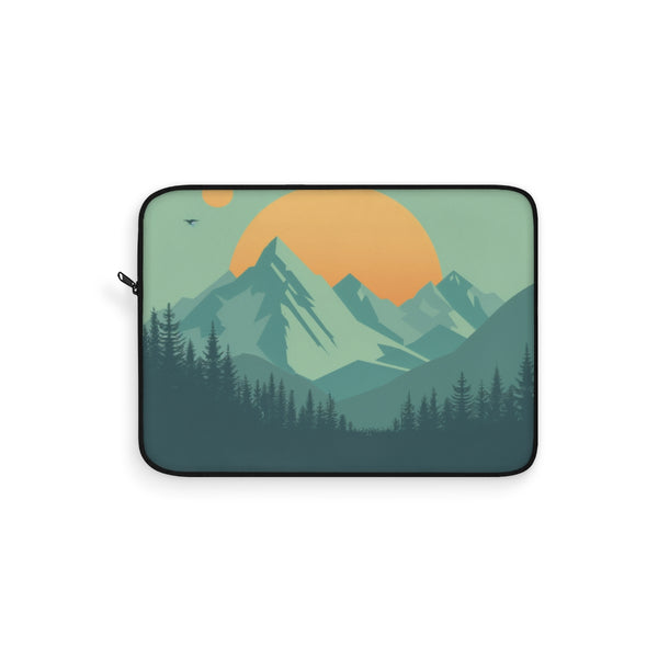 "Peak Protection Laptop Sleeve: Minimalist Mountain"