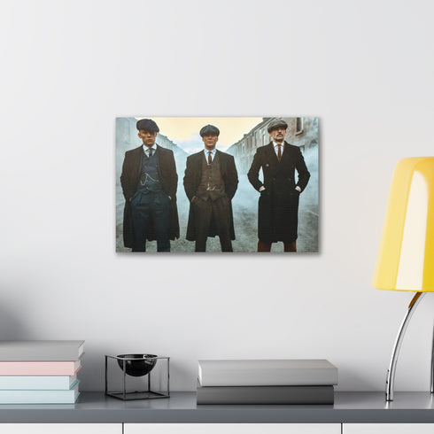 Peaky Blinders Gangsters of Birmingham Canvas Print 18" x 12"