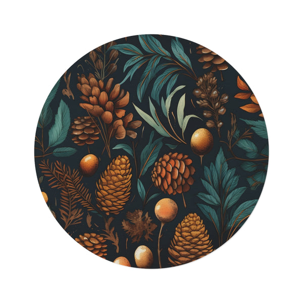 "Pearl Splash Watercolor Round Rug"